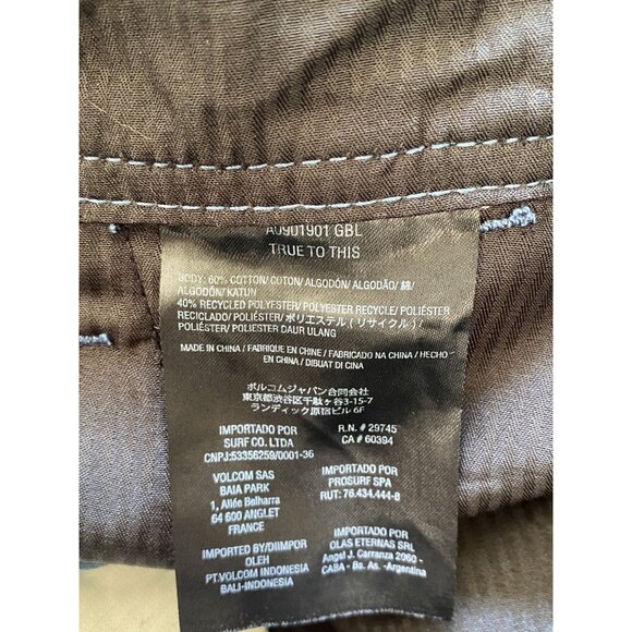 Volcom Mens Blue Lightweight Casual Shorts‎ Size 32 Cotton True To This - Picture 4 of 8